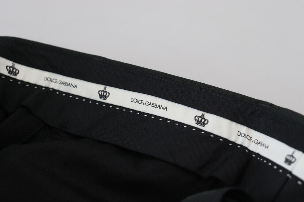 Pantalon homme rayé noir en coton Dolce &amp; Gabbana