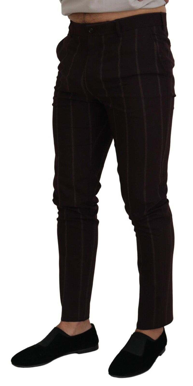 Pantalon rayé brun pour homme en coton Dolce &amp; Gabbana