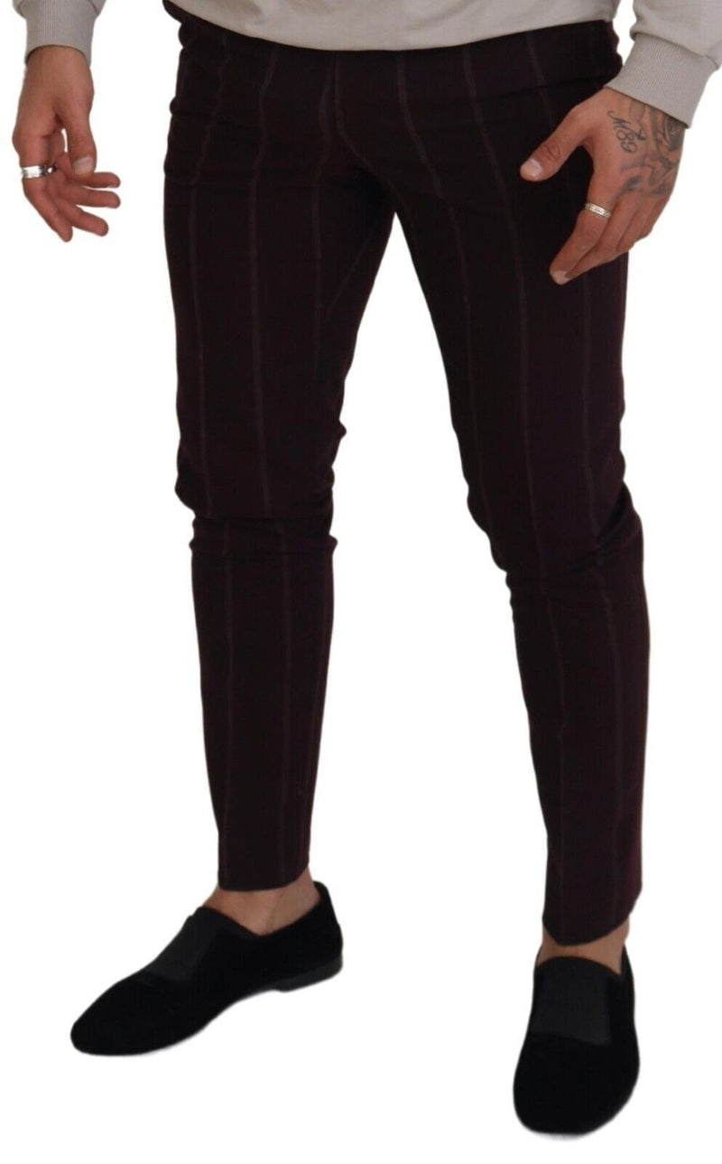 Pantalon rayé brun pour homme en coton Dolce &amp; Gabbana