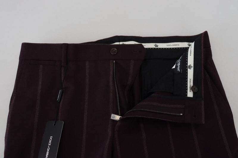 Pantalon rayé brun pour homme en coton Dolce &amp; Gabbana