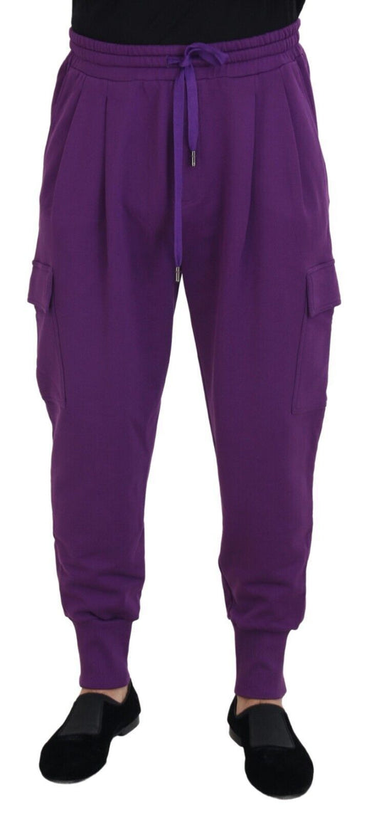 Dolce & Gabbana paarse katoenen cargobroek/joggingbroek