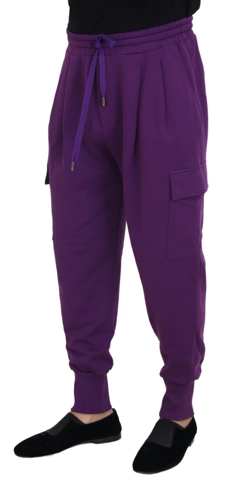Pantalons de jogging cargo en coton violet Dolce &amp; Gabbana