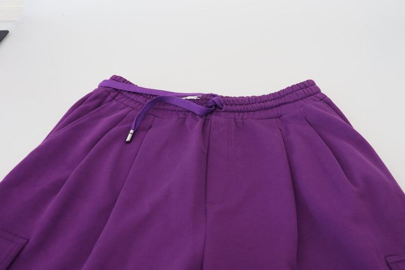 Pantalons de jogging cargo en coton violet Dolce &amp; Gabbana