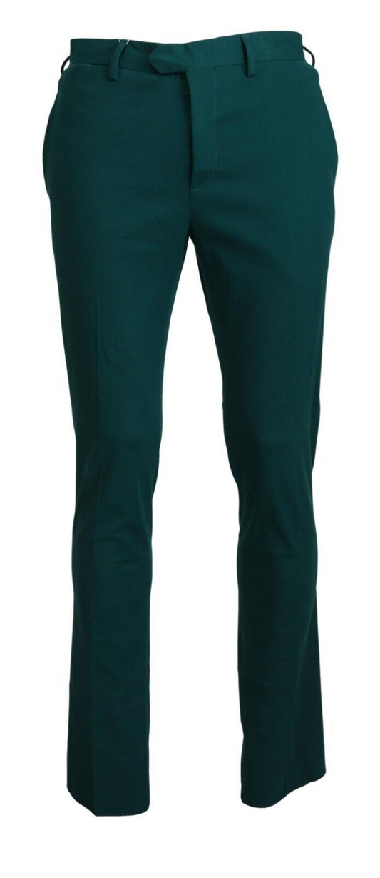 BENCIVENGA Groene, rechte, formele herenbroek