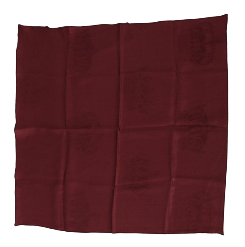 Foulard carré en soie marron Dolce &amp; Gabbana