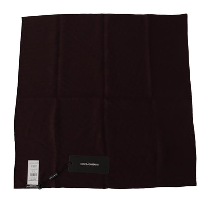 Foulard carré en soie mélangée marron Dolce & Gabbana