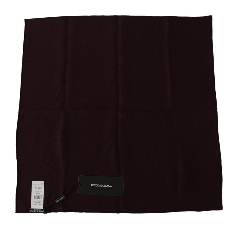 Foulard carré en soie mélangée marron Dolce &amp; Gabbana