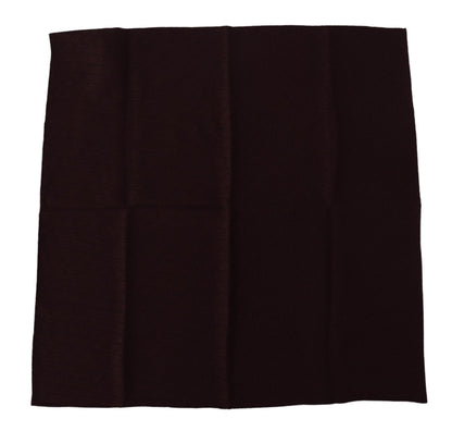 Foulard carré en soie mélangée marron Dolce & Gabbana