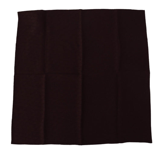 Foulard carré en soie mélangée marron Dolce & Gabbana