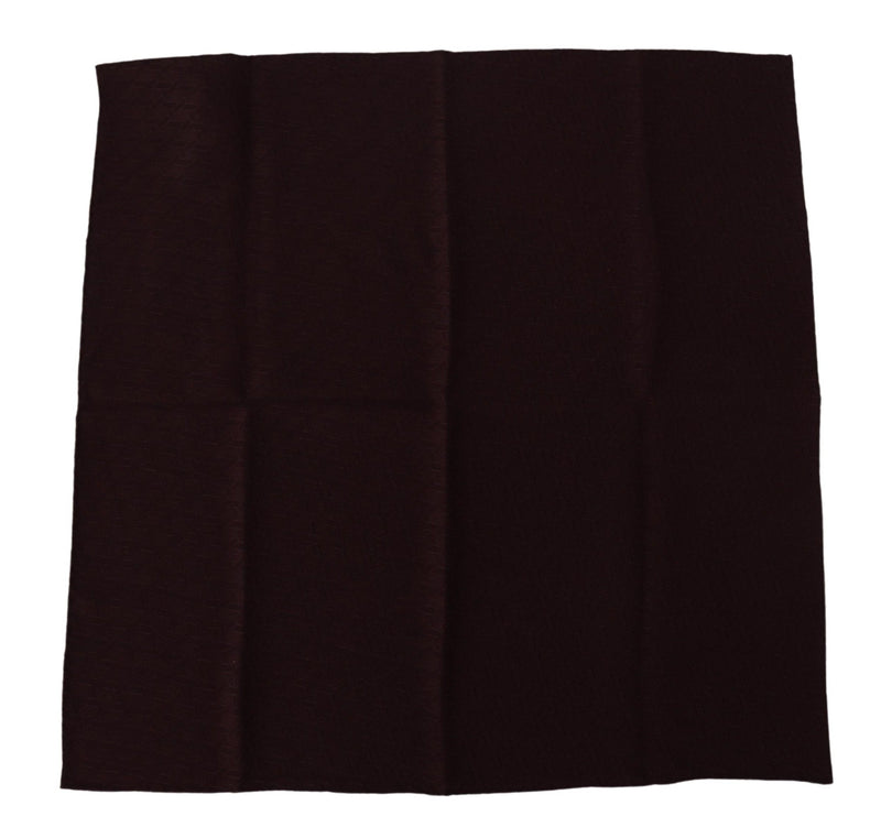 Foulard carré en soie mélangée marron Dolce &amp; Gabbana