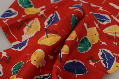 Foulard à franges multicolore Dolce & Gabbana à imprimé parapluies DG