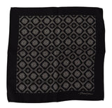 Foulard carré noir à motifs géométriques Dolce &amp; Gabbana