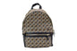 Marc Jacobs Signet Medium Zwarte Lederen Schoudertas/Rugzak met Logo Print