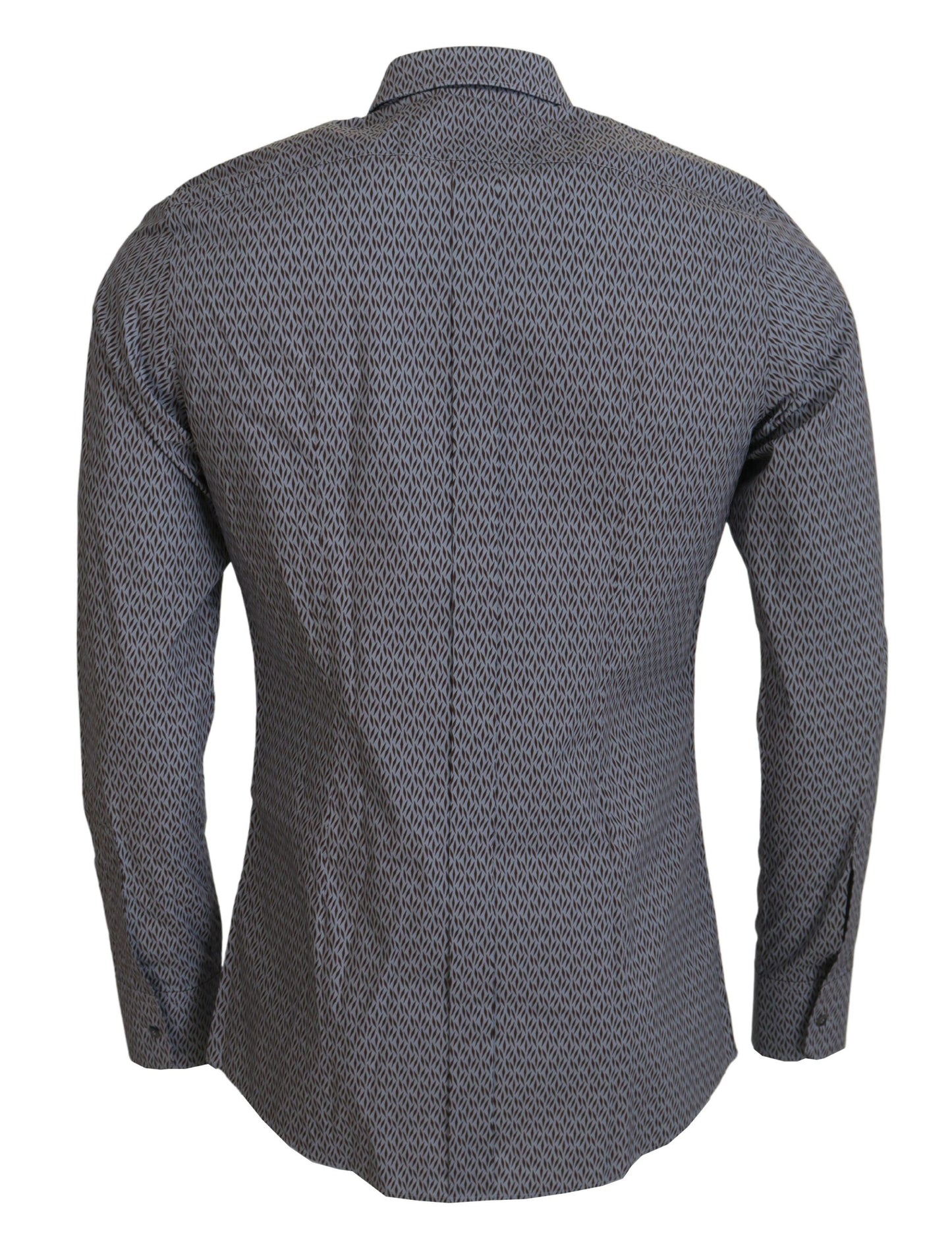 Chemise habillée formelle, coupe slim, grise-brun doré de Dolce &amp; Gabbana.