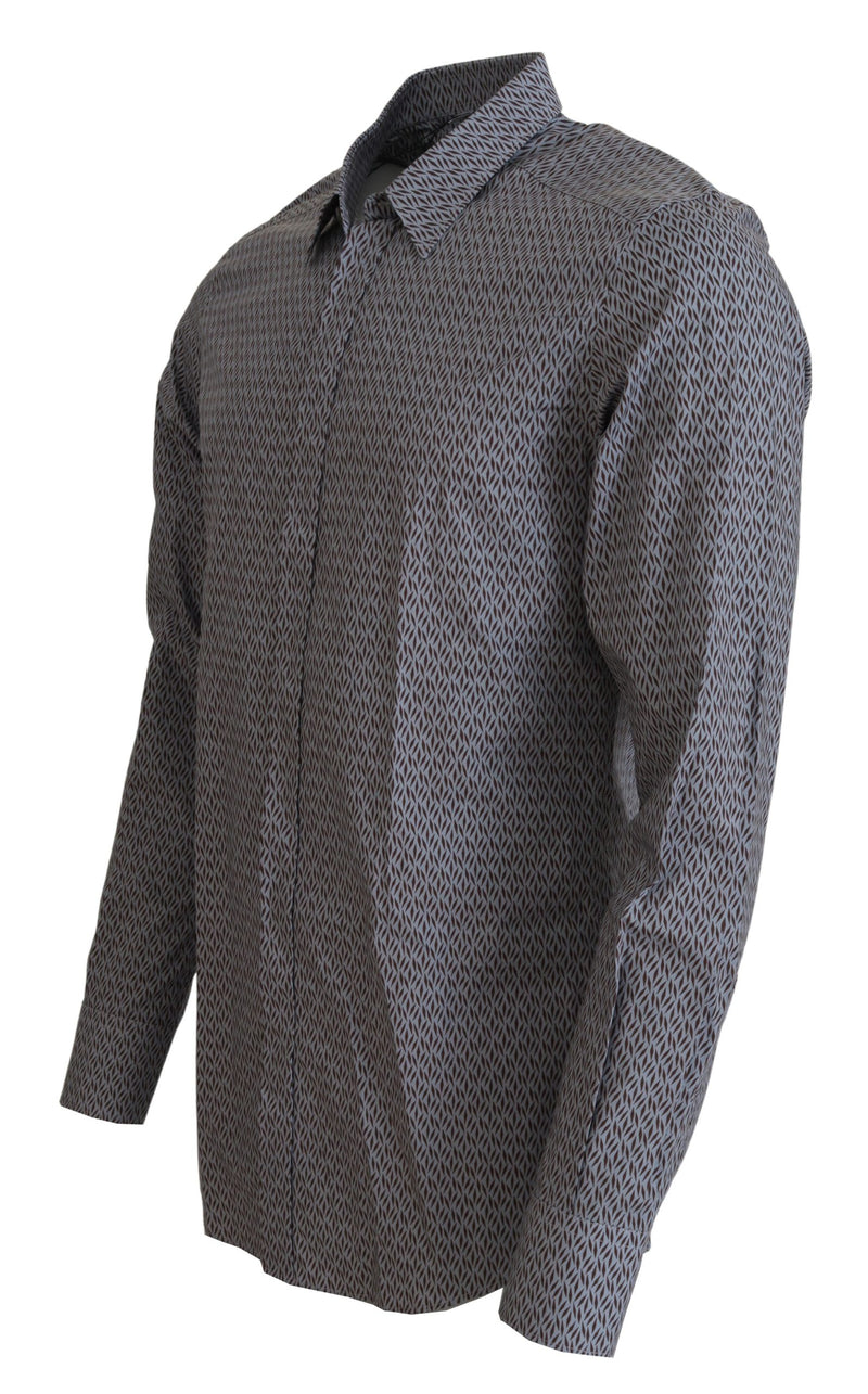 Dolce &amp; Gabbana Grijsbruin GOUD Slim Fit Formeel Hemd