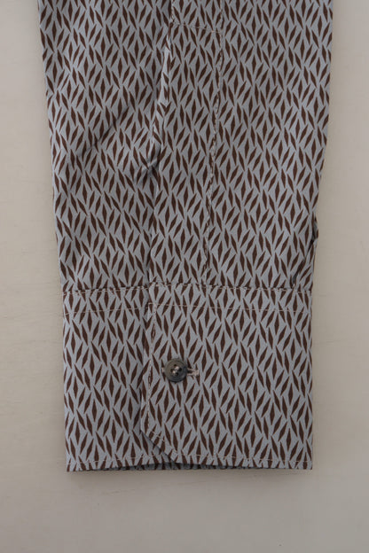 Chemise habillée formelle, coupe slim, grise-brun doré de Dolce &amp; Gabbana.