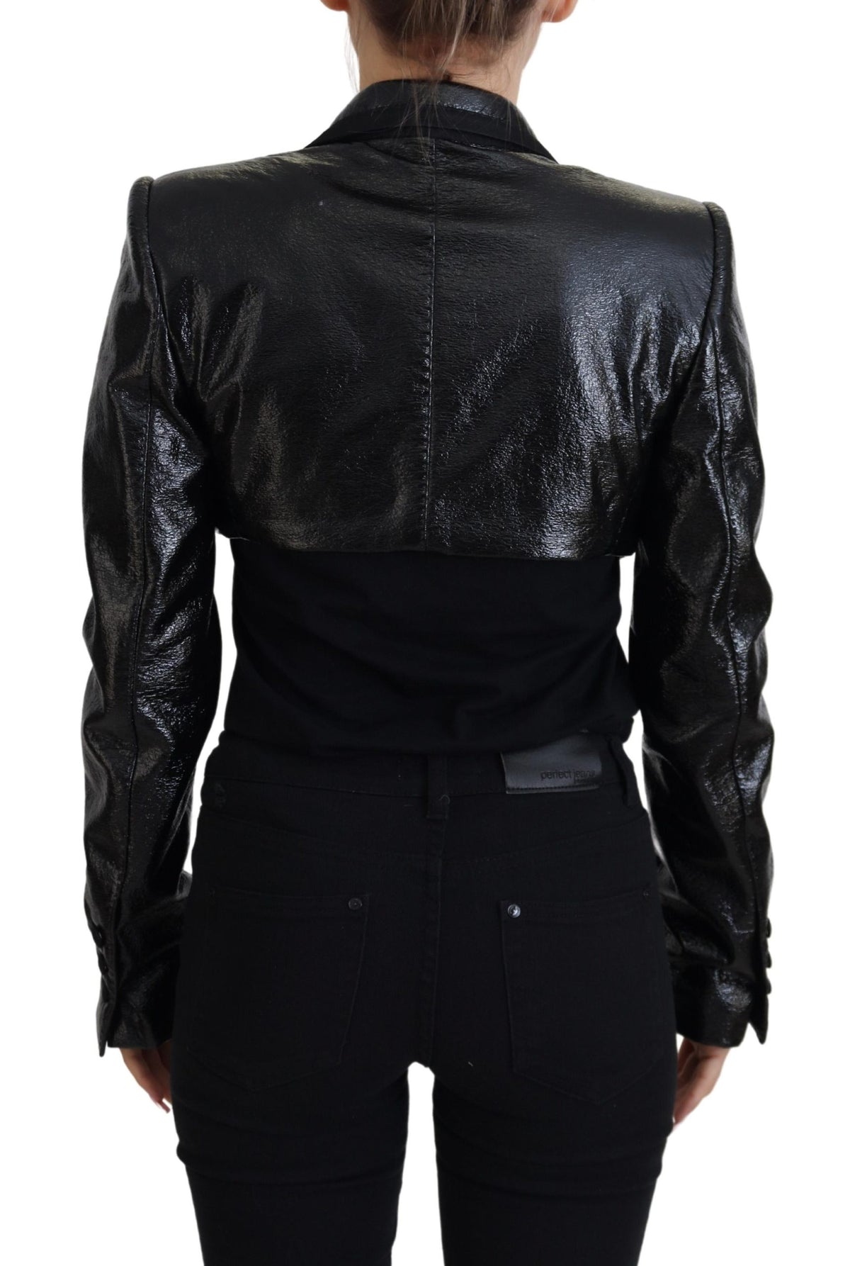 Dolce & Gabbana Black Long Sleeves Crop Blazer Jacket