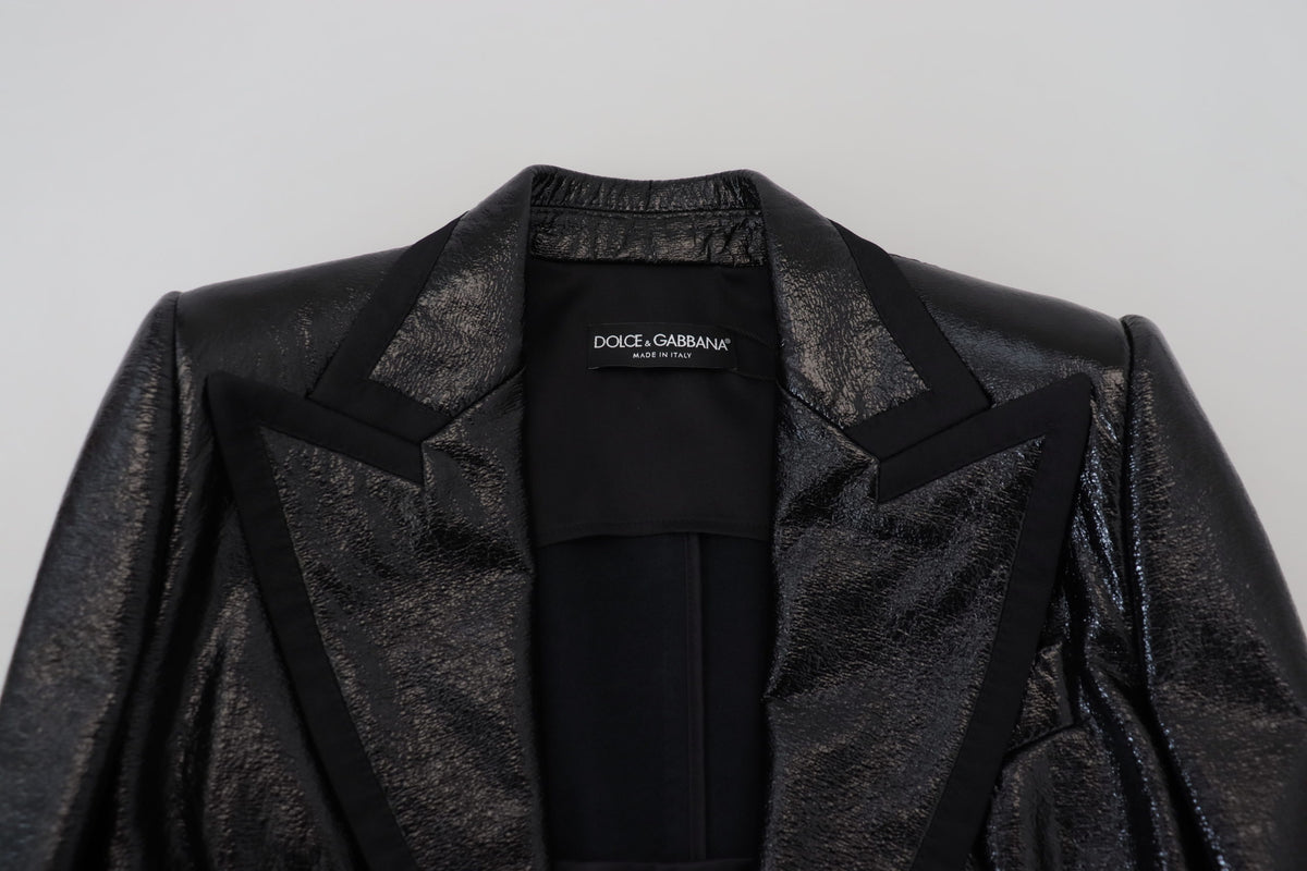 Dolce & Gabbana Black Long Sleeves Crop Blazer Jacket