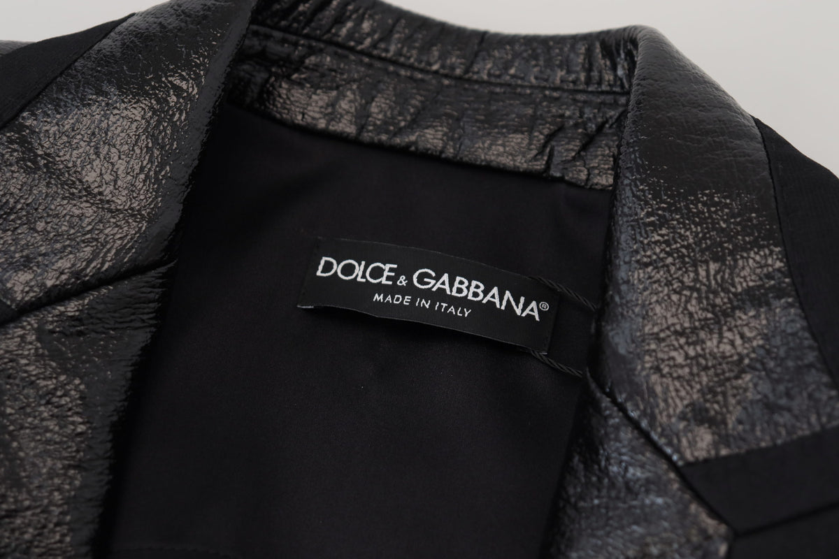 Dolce & Gabbana Black Long Sleeves Crop Blazer Jacket