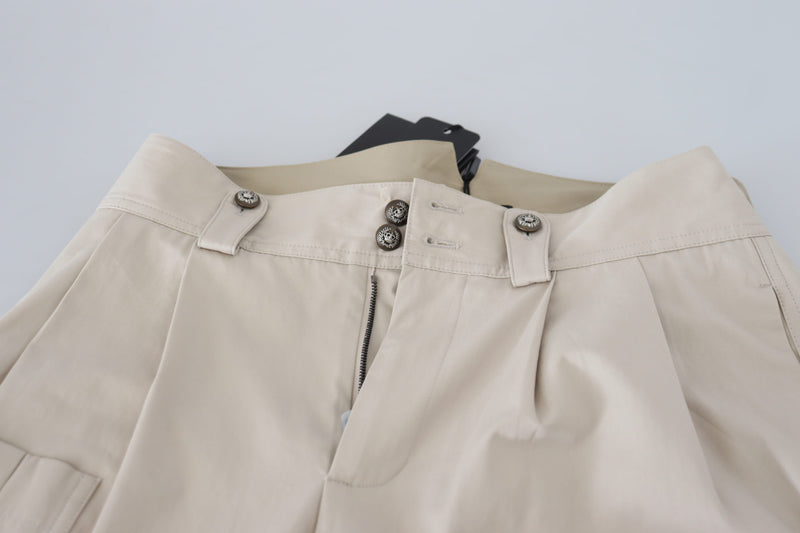 Pantalon Taille Haute Beige Femme Dolce & Gabbana