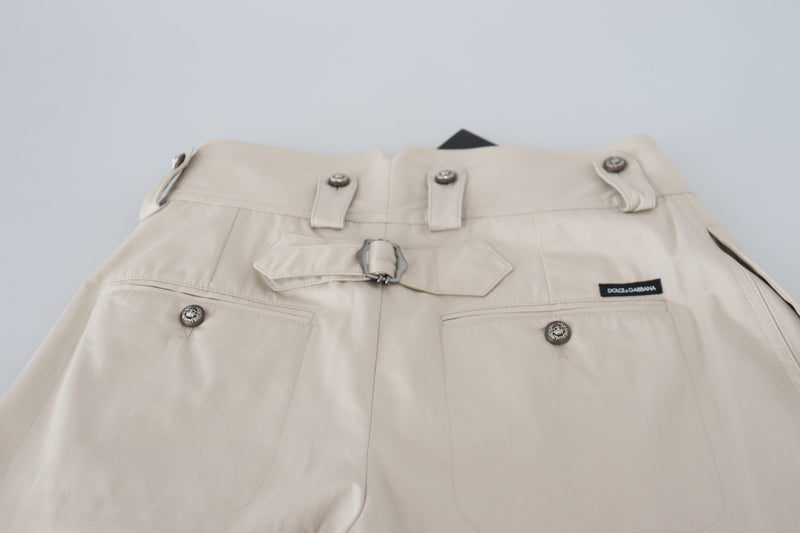 Pantalon Taille Haute Beige Femme Dolce & Gabbana