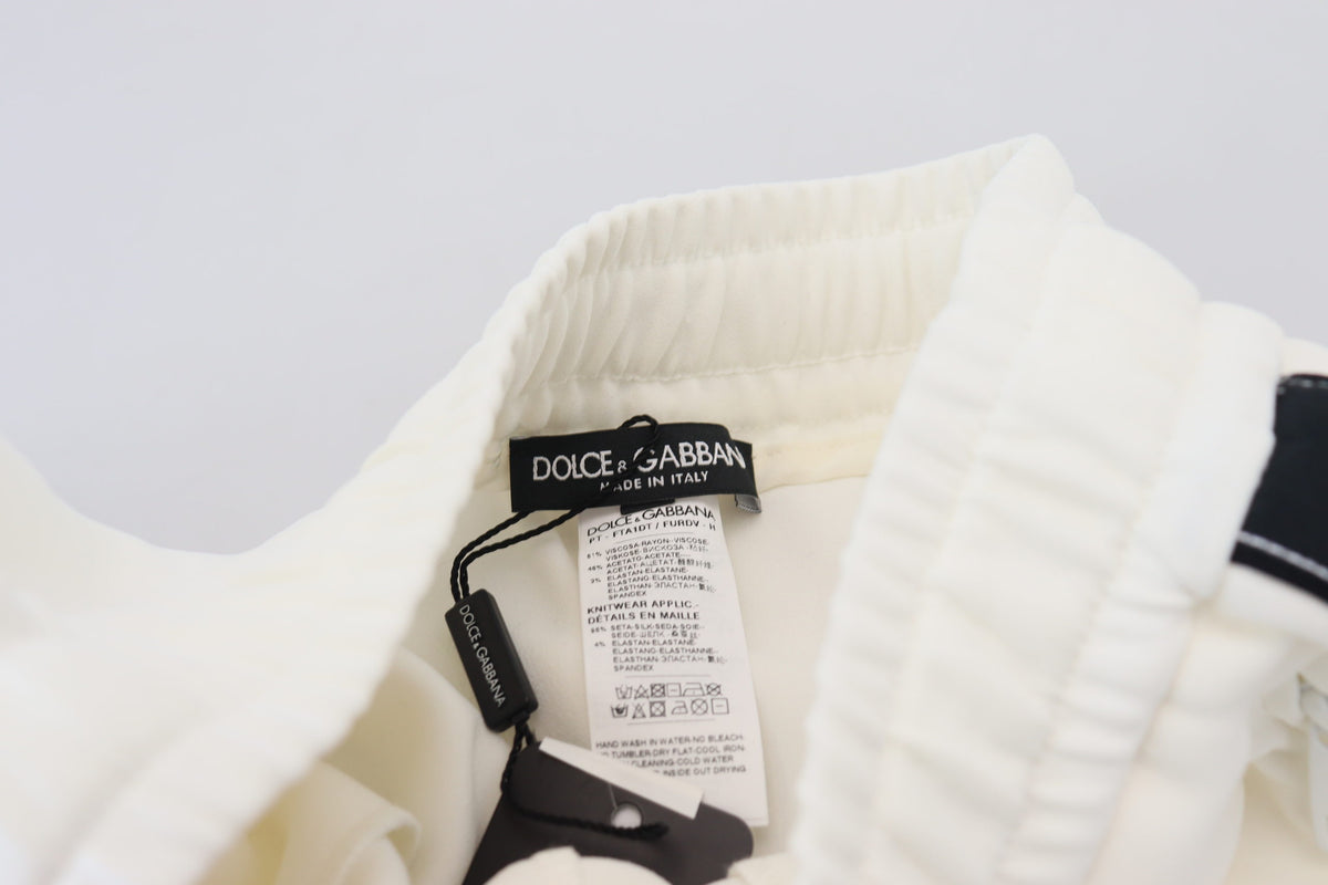 Dolce & Gabbana White DG Logo Sweatpants