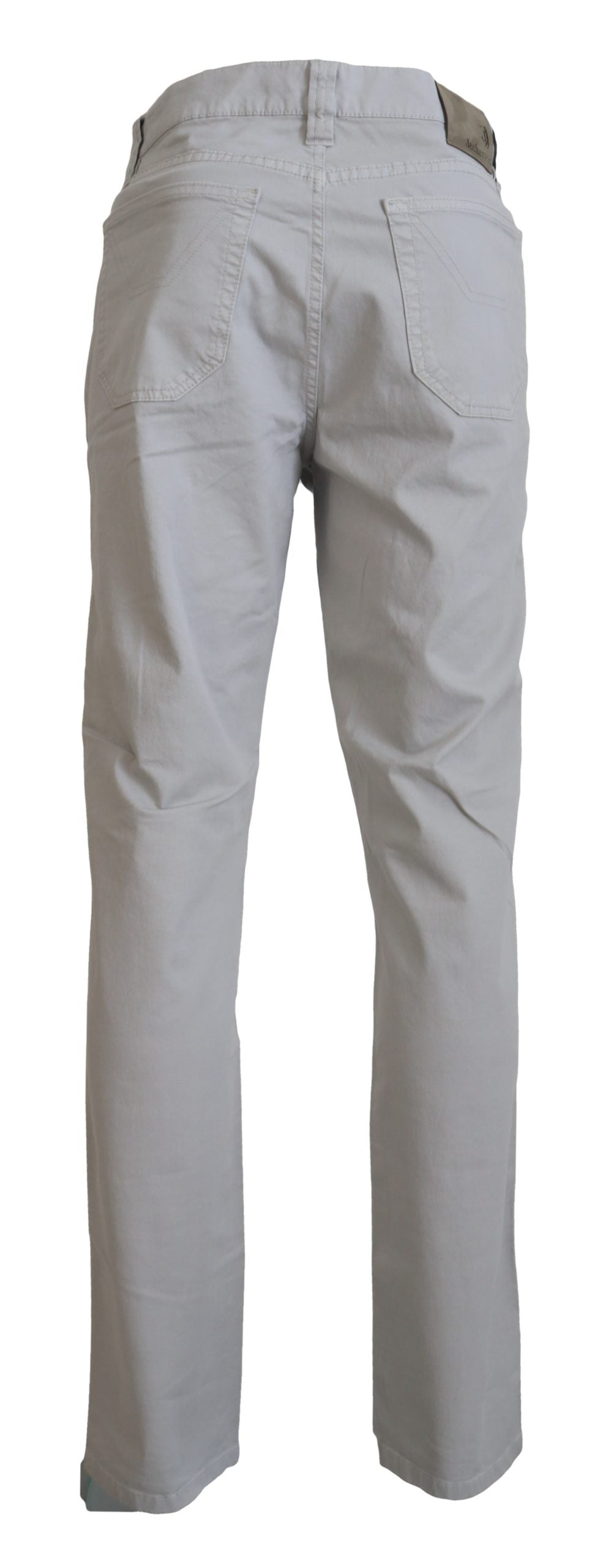 Pantalon décontracté pour homme, coupe fuselée, en coton gris de Jeckerson
