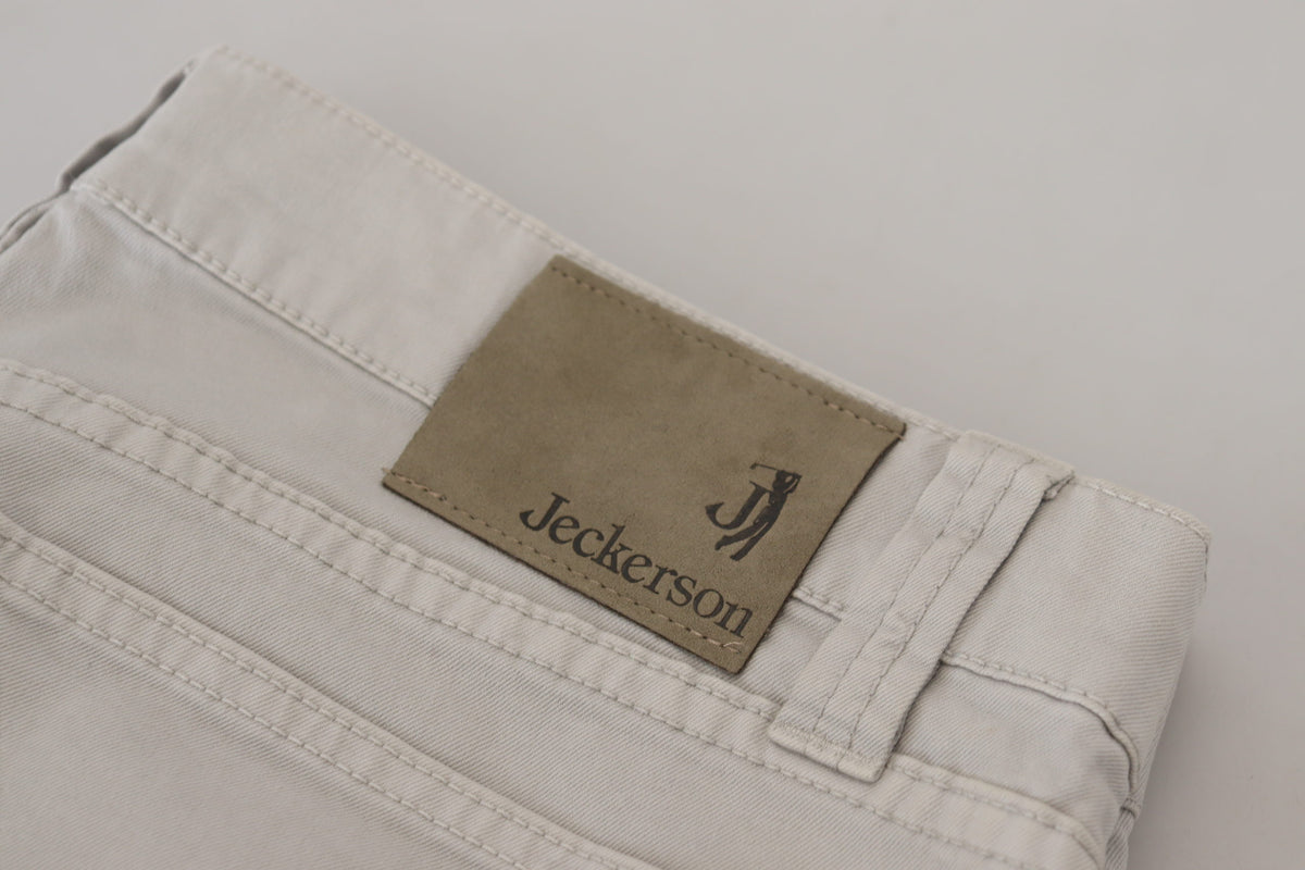 Pantalon décontracté pour homme, coupe fuselée, en coton gris de Jeckerson
