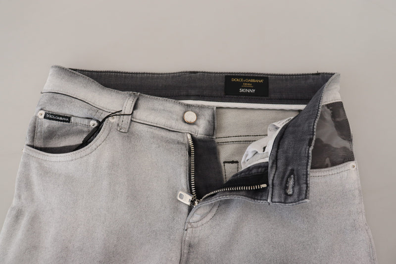 Jeans skinny en jean gris délavé pour homme de Dolce &amp; Gabbana