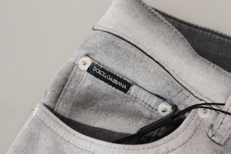 Jeans skinny en jean gris délavé pour homme de Dolce &amp; Gabbana