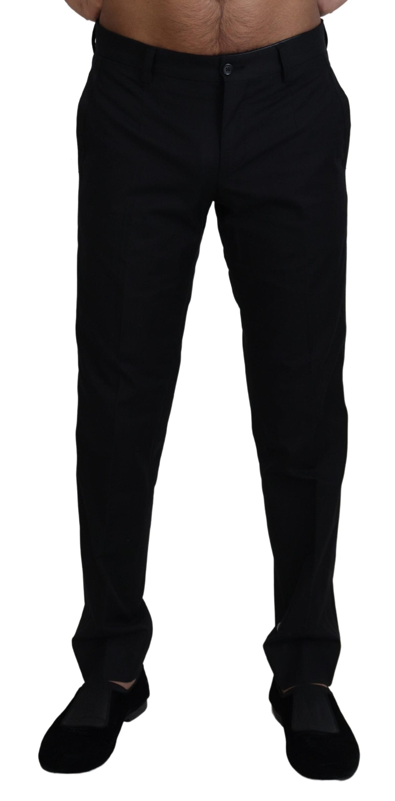 Dolce & Gabbana zwarte chineto-broek van katoen voor heren