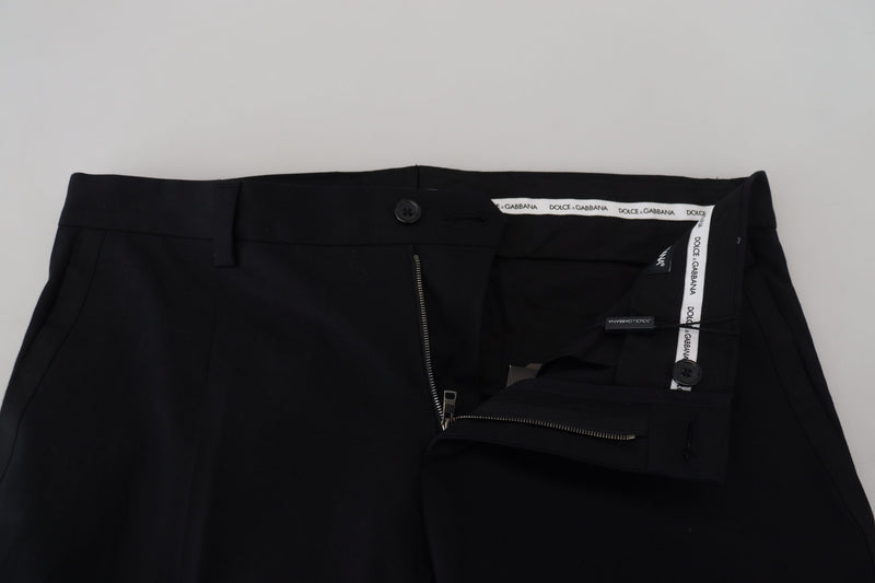 Pantalon Chino en coton noir, style habillé, Dolce &amp; Gabbana