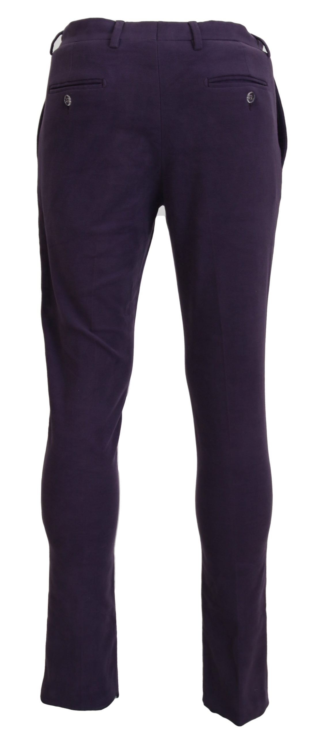 Pantalon homme fuselé en pur coton violet BENCIVENGA
