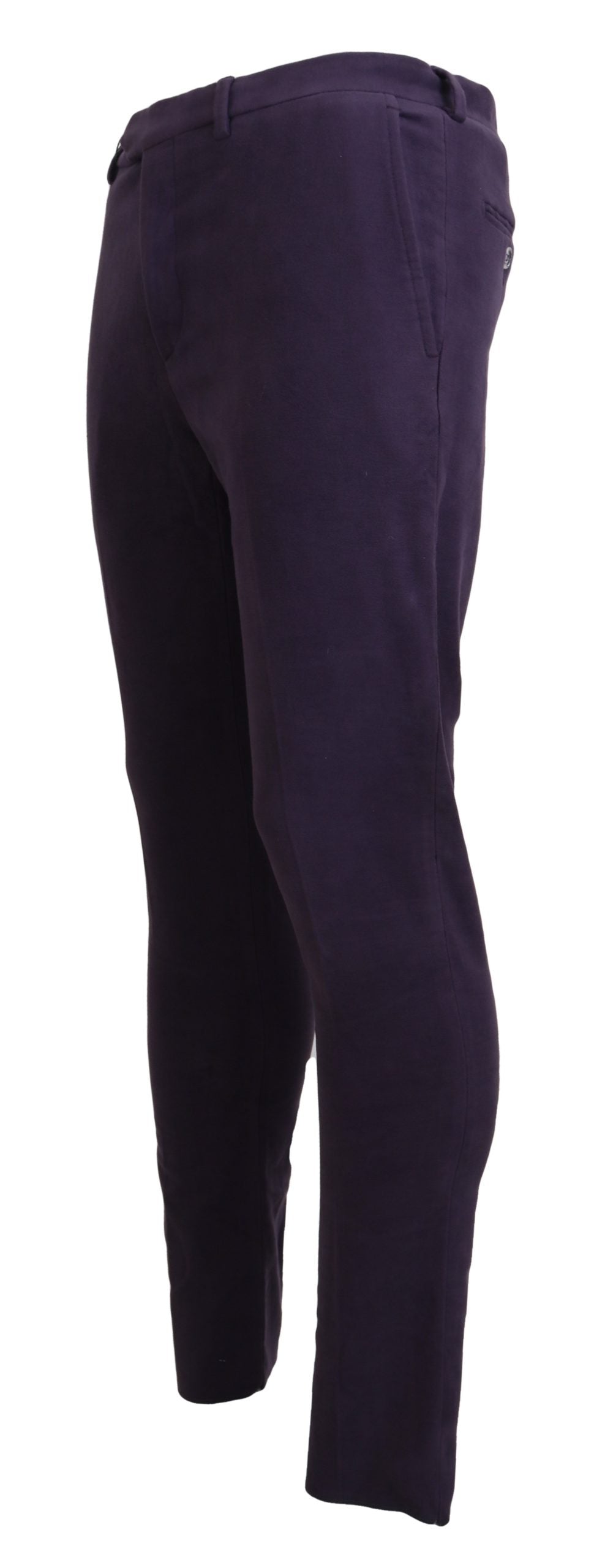 Pantalon homme fuselé en pur coton violet BENCIVENGA