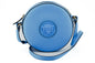 Versace Chic Blauwe Leren Ronde Schoudertas