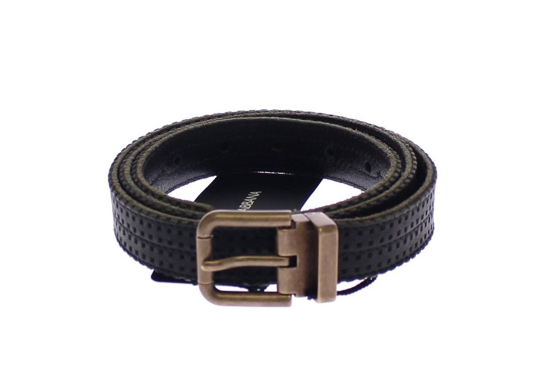 Ceinture en cuir bleu avec logo Dolce &amp; Gabbana