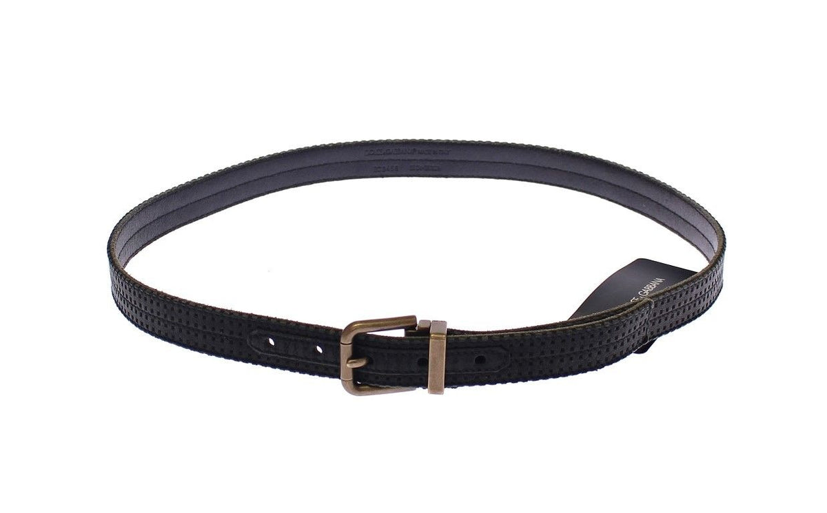Ceinture en cuir bleu avec logo Dolce &amp; Gabbana