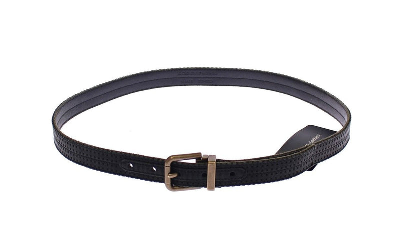 Ceinture en cuir bleu avec logo Dolce &amp; Gabbana