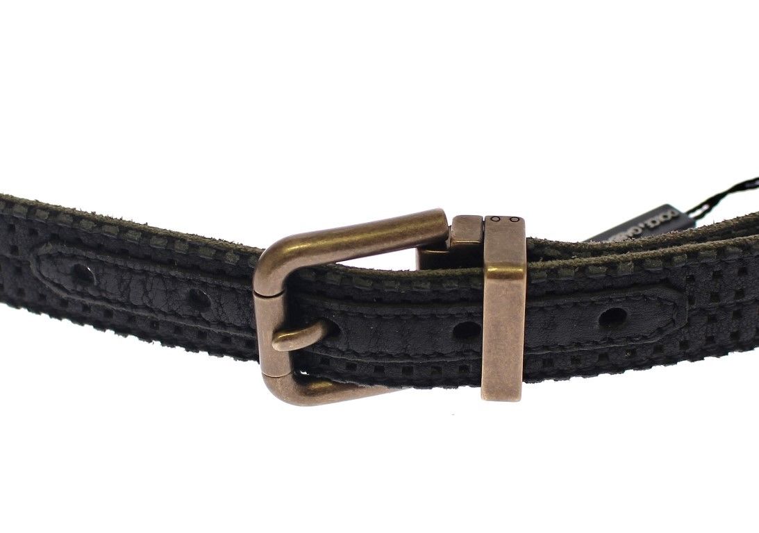 Ceinture en cuir bleu avec logo Dolce &amp; Gabbana