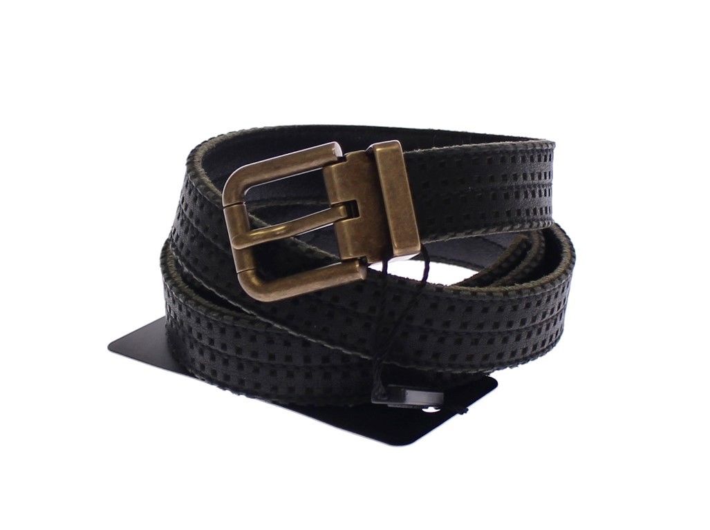 Ceinture en cuir bleu avec logo Dolce &amp; Gabbana