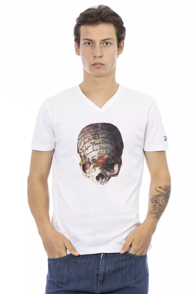 T-shirt homme en coton blanc Trussardi Action