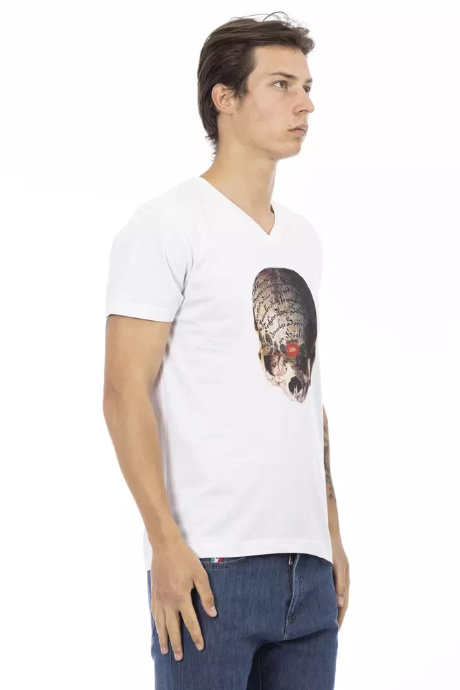 T-shirt homme en coton blanc Trussardi Action