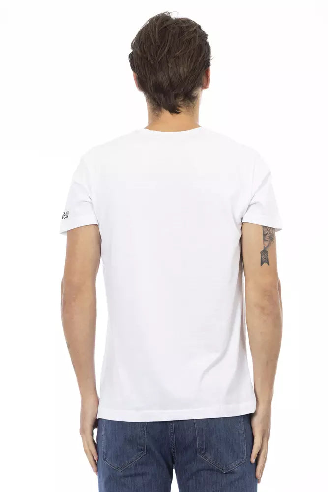 T-shirt homme en coton blanc Trussardi Action