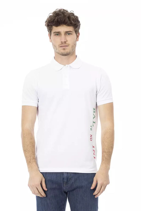 Baldinini Trend wit katoenen heren polo shirt