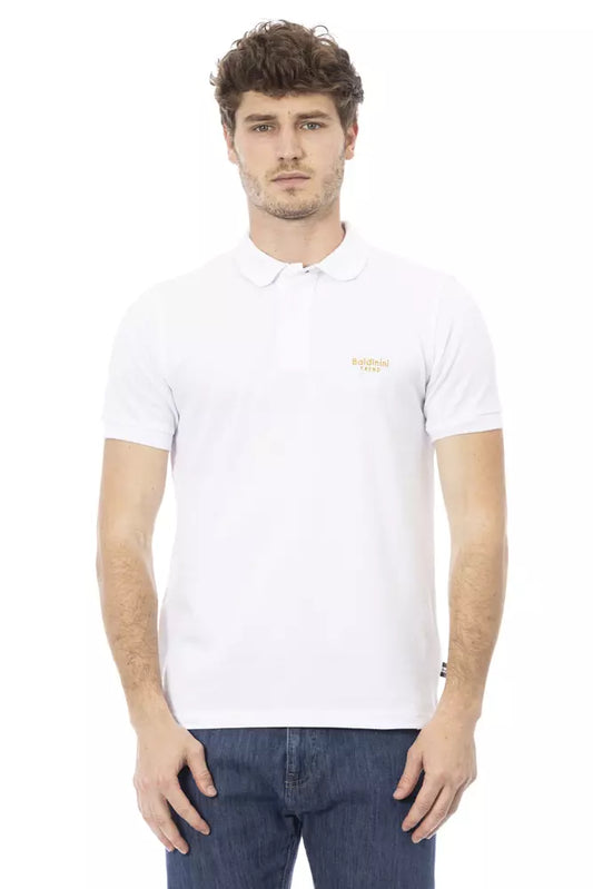Baldinini Trend wit katoenen heren polo shirt