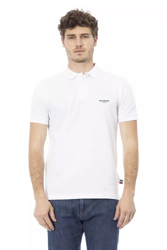 Baldinini Trend wit katoenen heren polo shirt