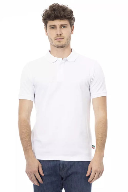 Baldinini Trend wit katoenen heren polo shirt