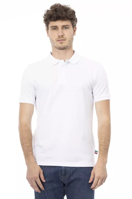 Baldinini Trend wit katoenen heren polo shirt