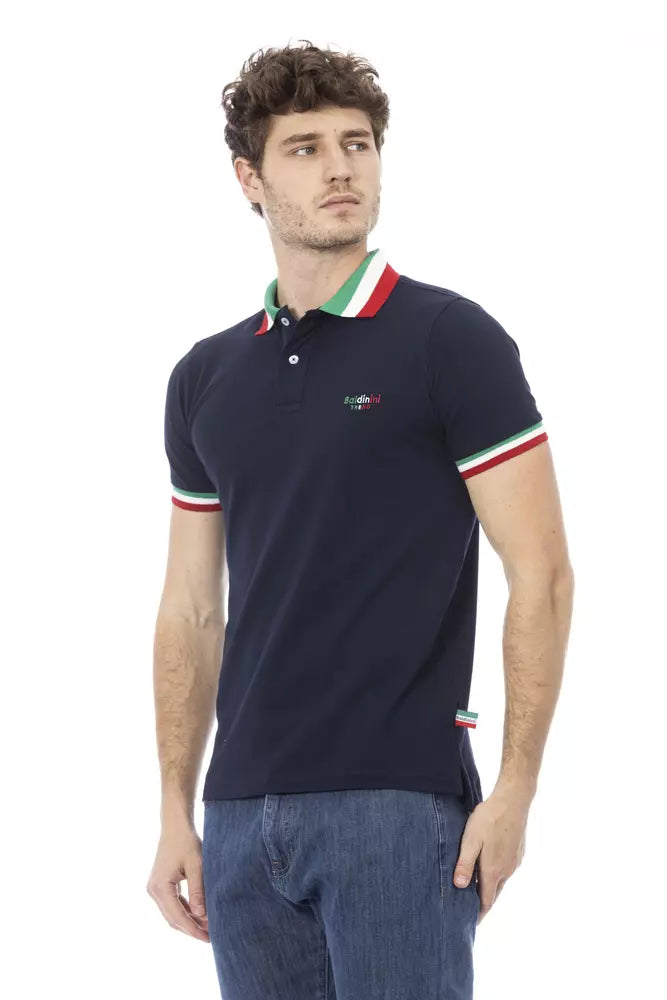 Baldinini Trend Blauw Katoenen Polo Shirt voor Heren