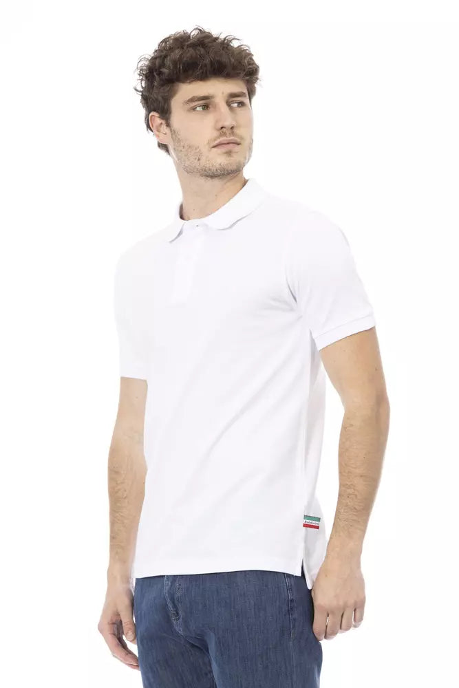 Baldinini Trend wit katoenen heren polo shirt